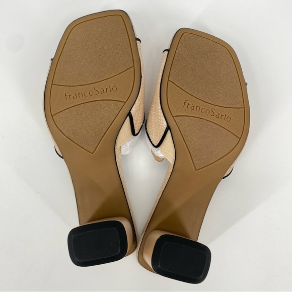 FRANCO SARTO NWOB Women's Linley Slide Sandal Heel Tan Size 6 Raffia - Picture 10 of 13